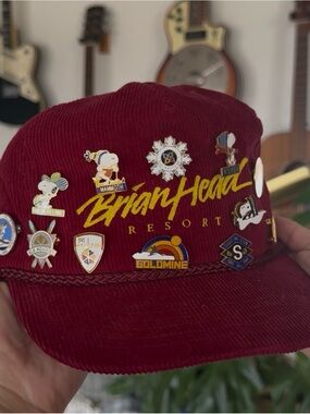 Collectible Snoopy Ski Pins Brian Head Resort vintage Corduroy Hat